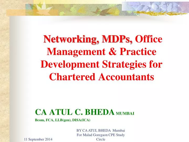 networking mdps office management practice development strategies for chartered accountants
