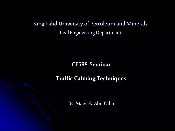 king fahd university of petroleum and minerals civil engineering department