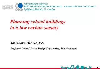 Planning school buildings in a low carbon society