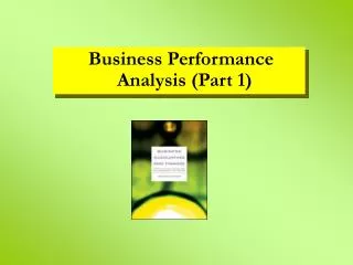 Business Performance Analysis (Part 1)