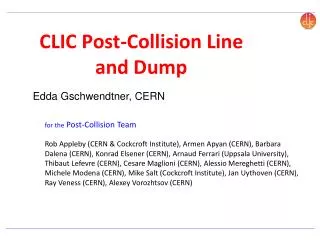 CLIC Post-Collision Line and Dump