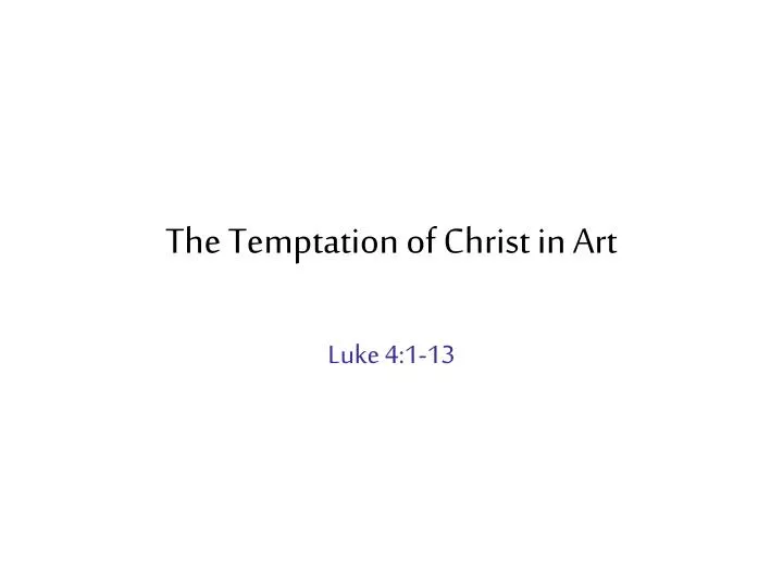 the temptation of christ in art