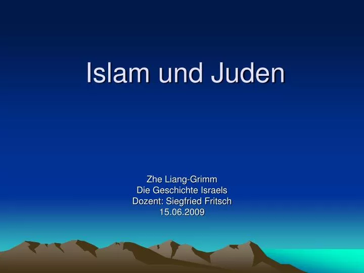 islam und juden