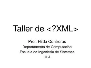 taller de xml