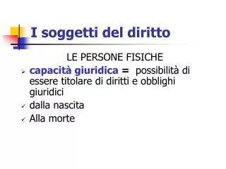 i soggetti del diritto