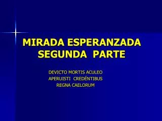 mirada esperanzada segunda parte