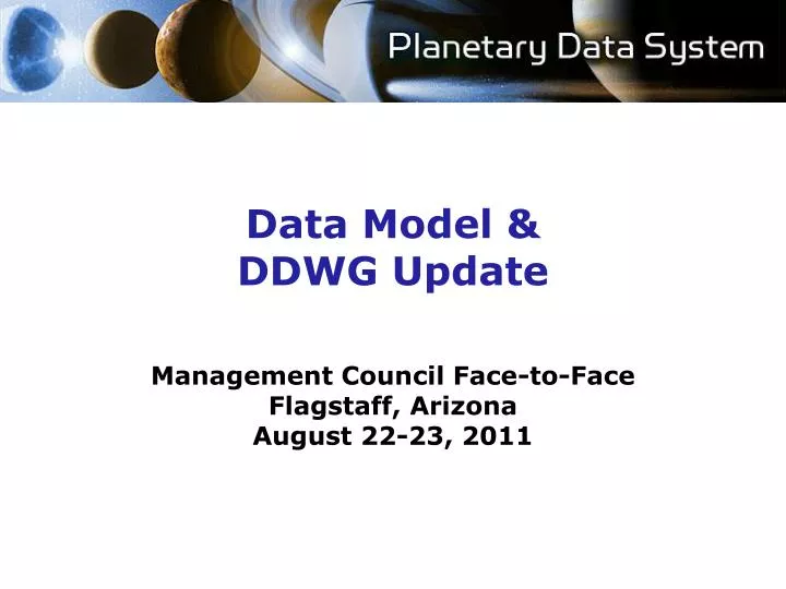 data model ddwg update