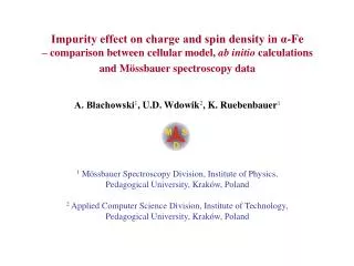 Impurity effect on charge and spin density in ?-Fe