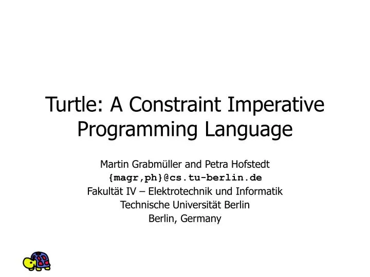 turtle a constraint imperative programming language