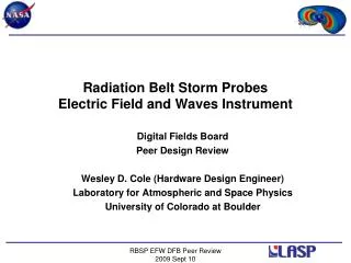 Radiation Belt Storm Probes Electric Field and Waves Instrument