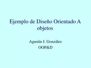 ejemplo de dise o orientado a objetos