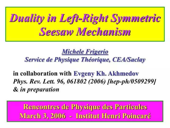 duality in left right symmetric seesaw mechanism