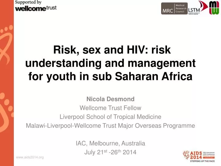 risk sex and hiv risk understanding and management for youth in sub saharan africa