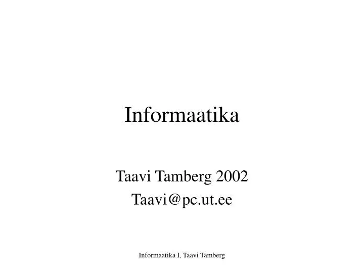 informaatika