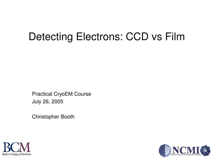 detecting electrons ccd vs film
