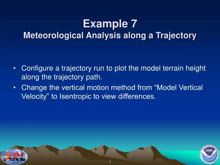 example 7 meteorological analysis along a trajectory