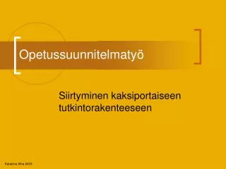 opetussuunnitelmaty