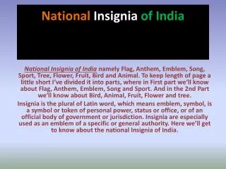National Insignia of India