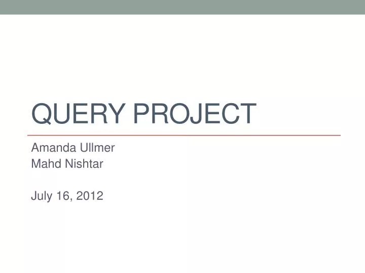 query project
