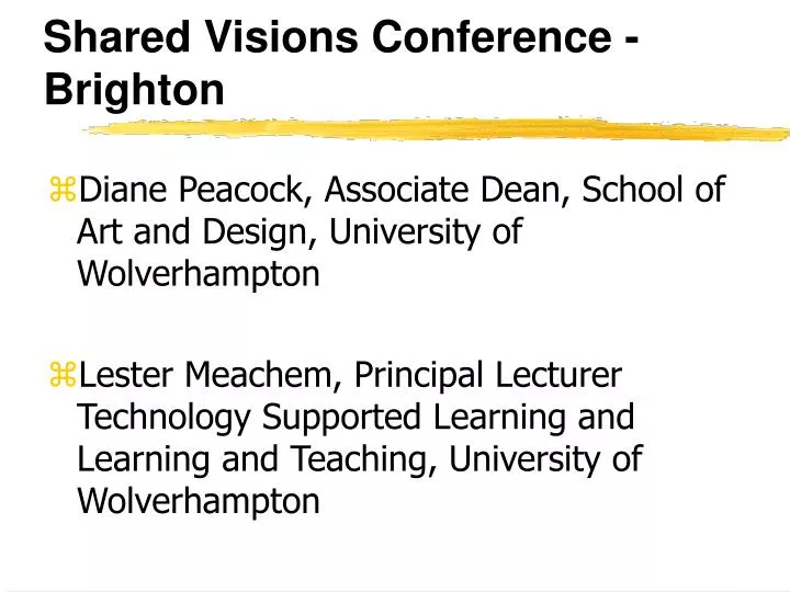 shared visions conference brighton