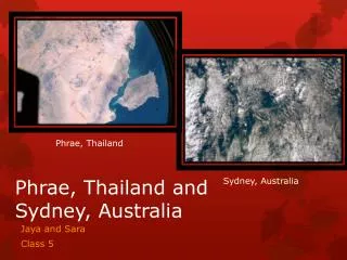 Phrae, Thailand and Sydney, Australia