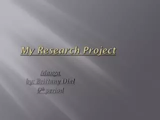 My Research Project