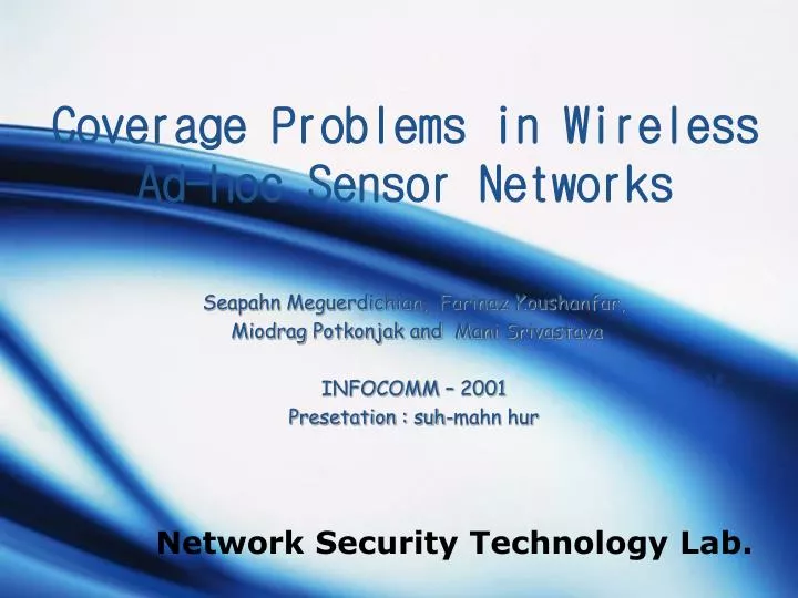 coverage problems in wireless ad hoc sensor networks