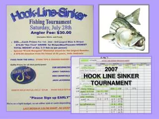 2007 HOOK LINE SINKER TOURNAMENT