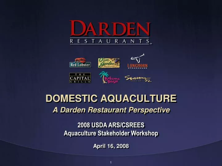 domestic aquaculture a darden restaurant perspective