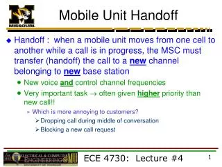 Mobile Unit Handoff