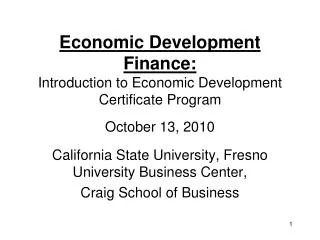 California State University, Fresno University Business Center, Craig School of Business