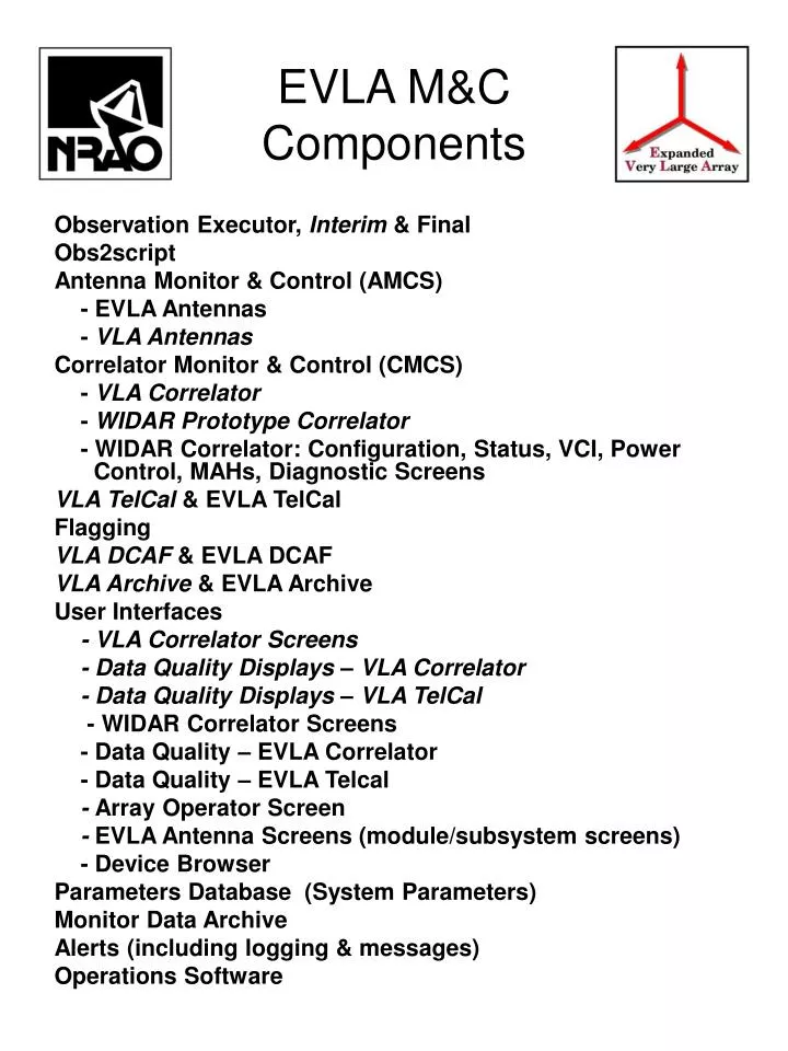 evla m c components