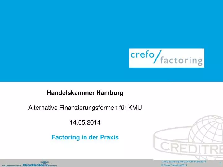 handelskammer hamburg alternative finanzierungsformen f r kmu 14 05 2014 factoring in der praxis