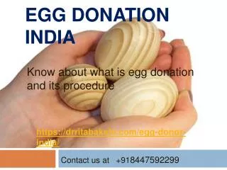 Dr RitaBakshi.com is an address of the best egg donation cl