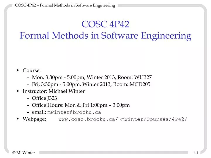 cosc 4p42 formal methods in software engineering