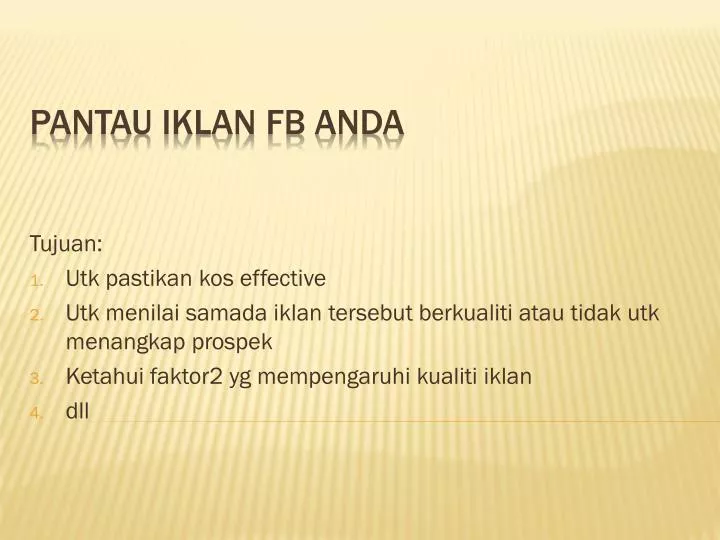 pantau iklan fb anda