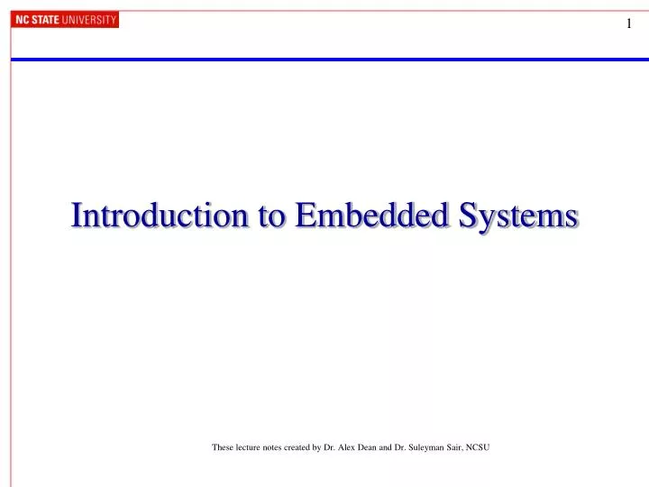 introduction to embedded systems