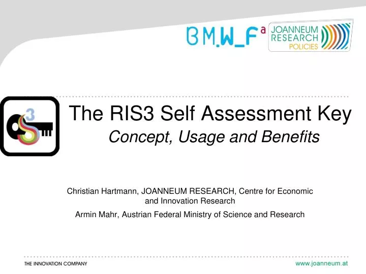 the ris3 self assessment key concept usage and benefits