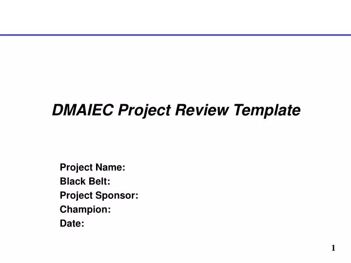 dmaiec project review template