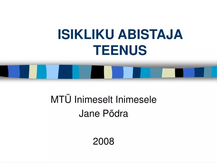 isikliku abistaja teenus