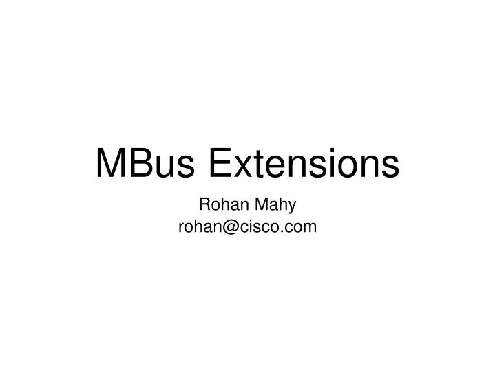 mbus extensions