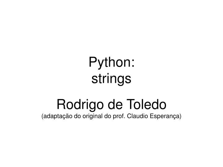 python strings