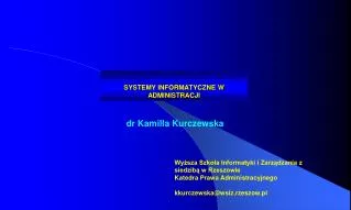 systemy informatyczne w administracji
