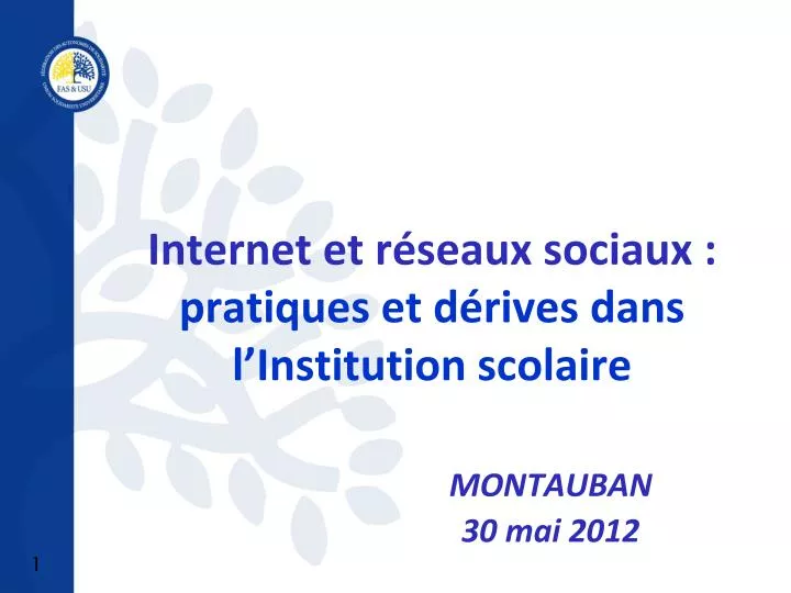 internet et r seaux sociaux pratiques et d rives dans l institution scolaire montauban 30 mai 2012