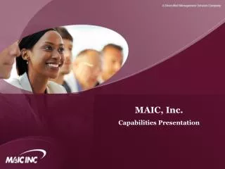 MAIC, Inc. Capabilities Presentation