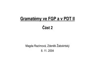 gramat my ve fgp a v pdt ii st 2