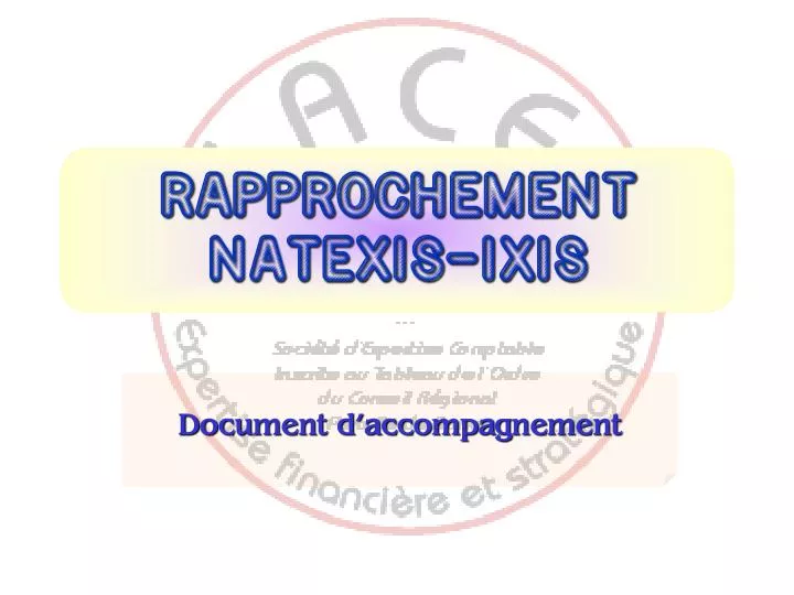 rapprochement natexis ixis