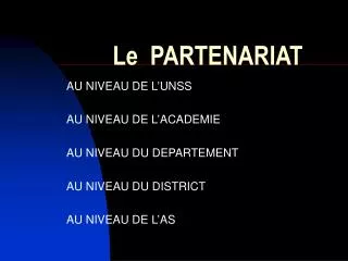 le partenariat