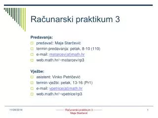 ra unarski praktikum 3