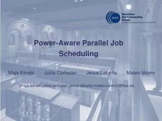 Power-Aware Parallel Job Scheduling